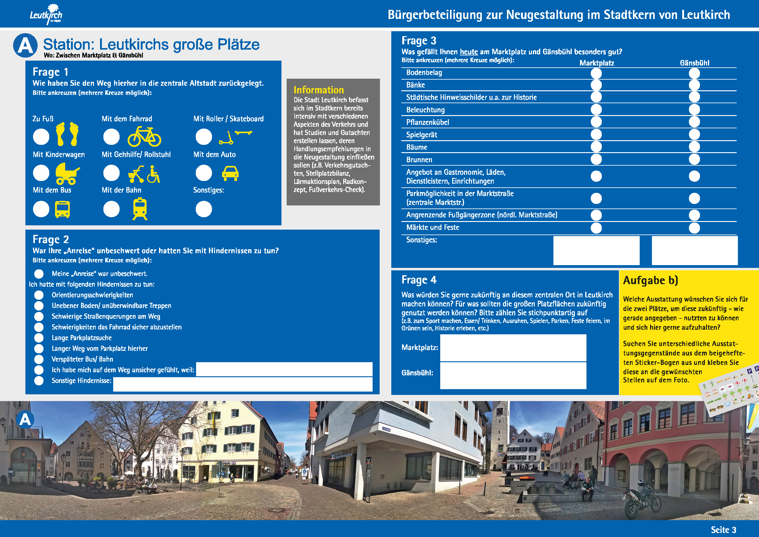 schreiberplan Stuttgart:  Stadt Leutkirch im Allgäu  - Bürgerbeteiligung Neugestaltung der Straßen u. Plätze